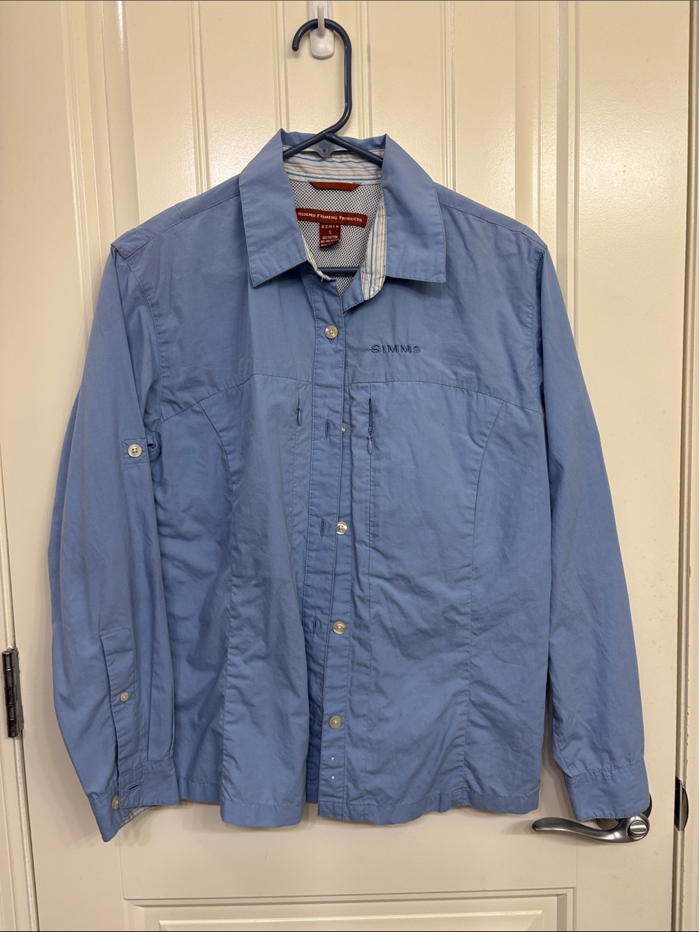 Simms Light Blue Women’s Lightweight Fishing Shirt Jacket